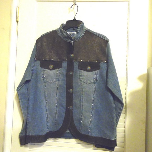 DG2 by Diane Gillman Embellished Denim Jacket Size 14 - Picture 6 of 7